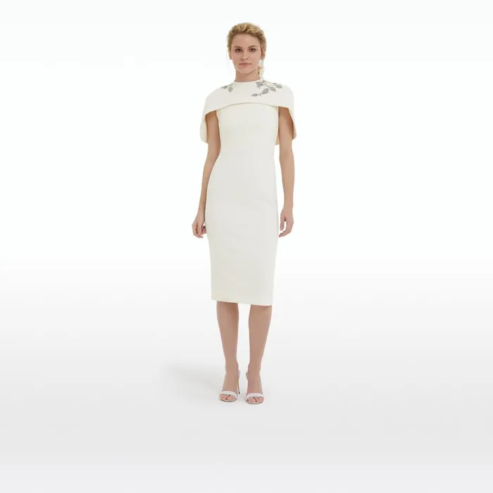 Safiyaa Kalika Flower Bud Embroidered Midi Dress Women Dresses