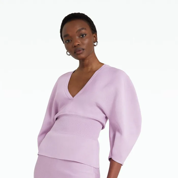Safiyaa Kamali Lilac Snow Knit Top Women Knitwear