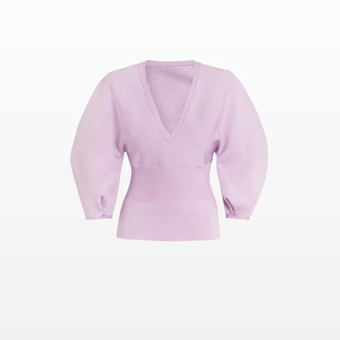 Safiyaa Kamali Lilac Snow Knit Top Women Knitwear