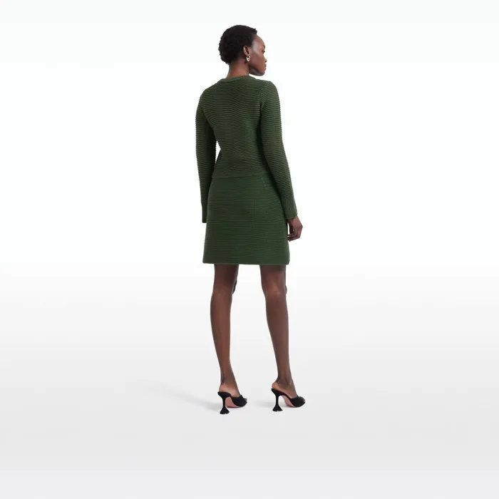 Safiyaa Karlotta Olive Crochet Jacket Women Knitwear