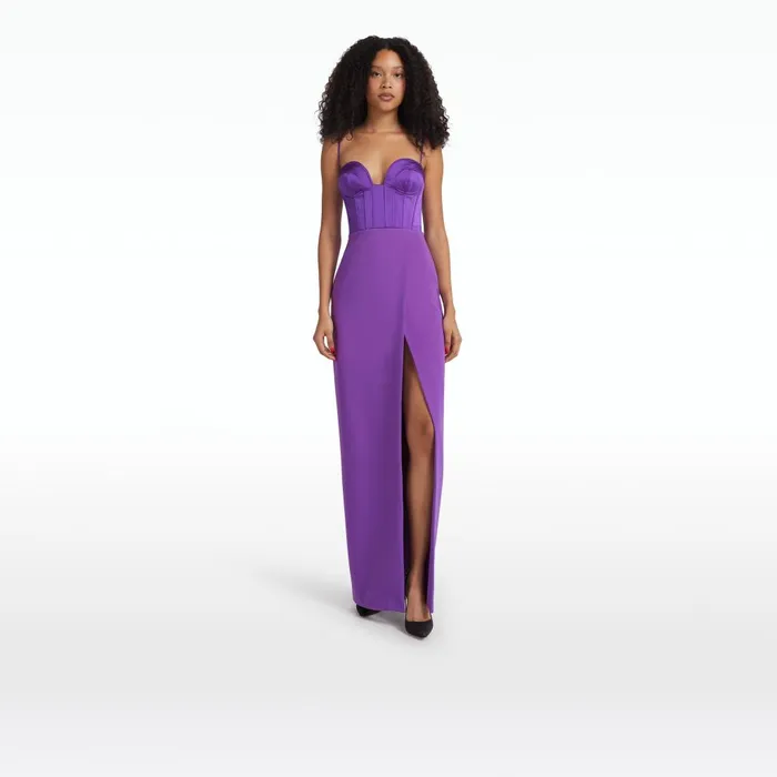 Safiyaa Leonal Lilac Long Dress Women Dresses