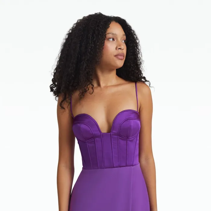 Safiyaa Leonal Lilac Long Dress Women Dresses