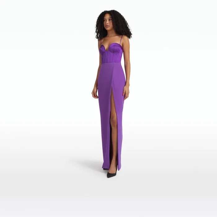 Safiyaa Leonal Lilac Long Dress Women Dresses