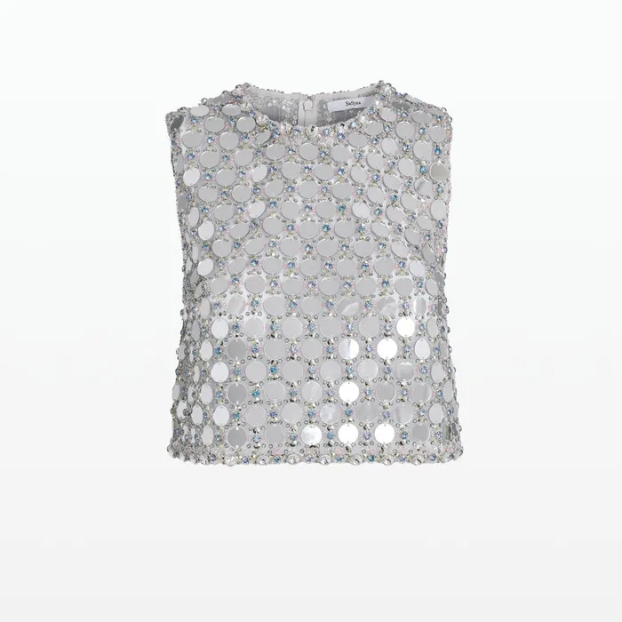 Safiyaa Melissa Ivory and MultiPastel Top Women Tops