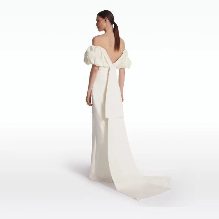 Safiyaa Milia Ivory Long Dress Women Dresses