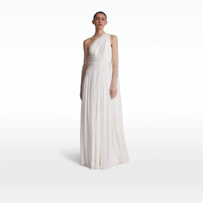 Safiyaa Novara Ivory Long Dress Women Dresses
