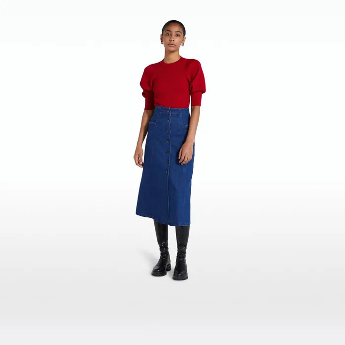 Safiyaa Paula Azalea Red Knit Women Tops