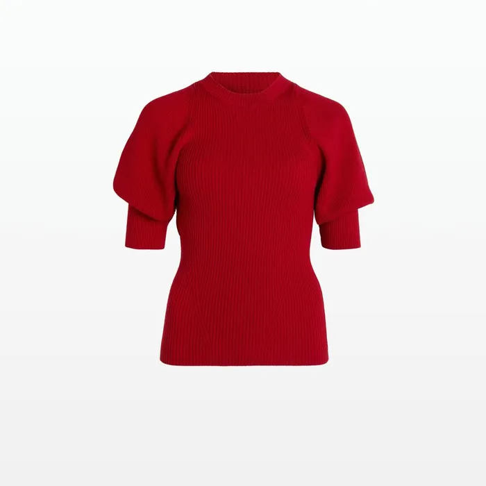 Safiyaa Paula Azalea Red Knit Women Tops