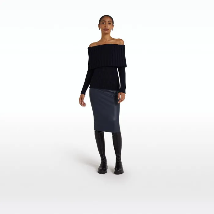 Safiyaa Risetta Navy Knit Women Knitwear