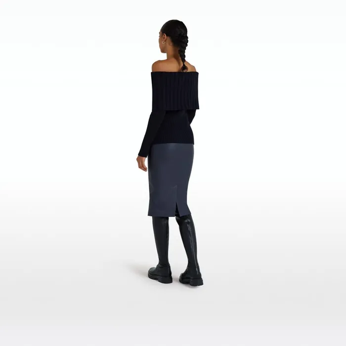 Safiyaa Risetta Navy Knit Women Knitwear