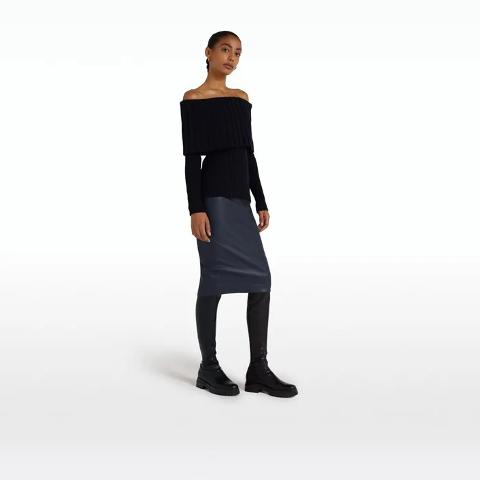 Safiyaa Risetta Navy Knit Women Knitwear