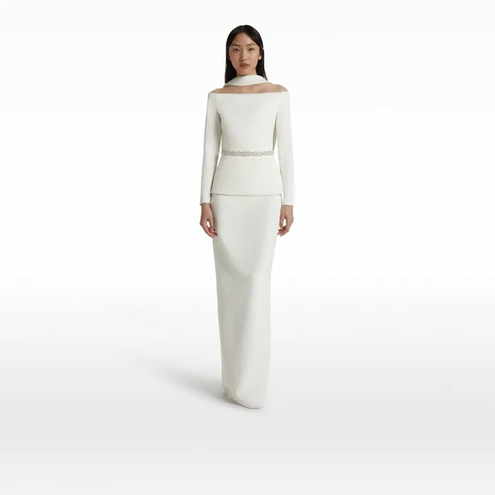 Safiyaa Sidha Ivory Skirt Women Skirts