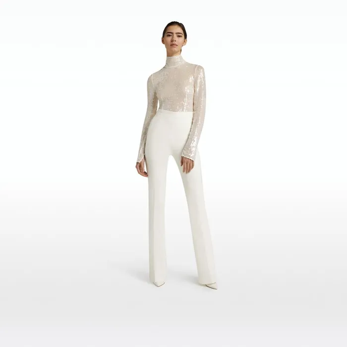 Safiyaa Trace Ivory Top Women Tops