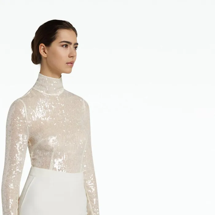 Safiyaa Trace Ivory Top Women Tops
