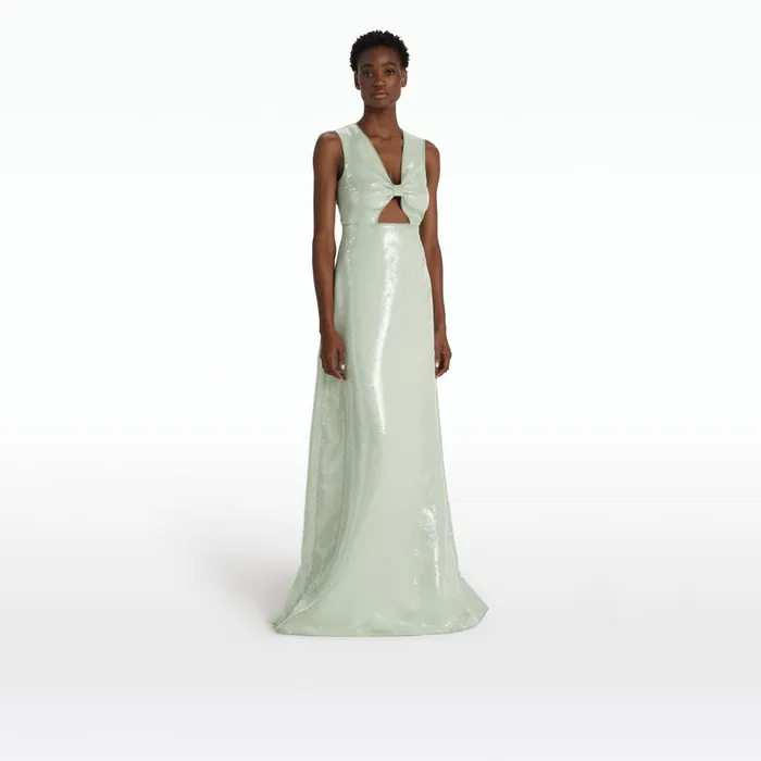 Safiyaa Yanis Sea Glass Long Dress Women Dresses
