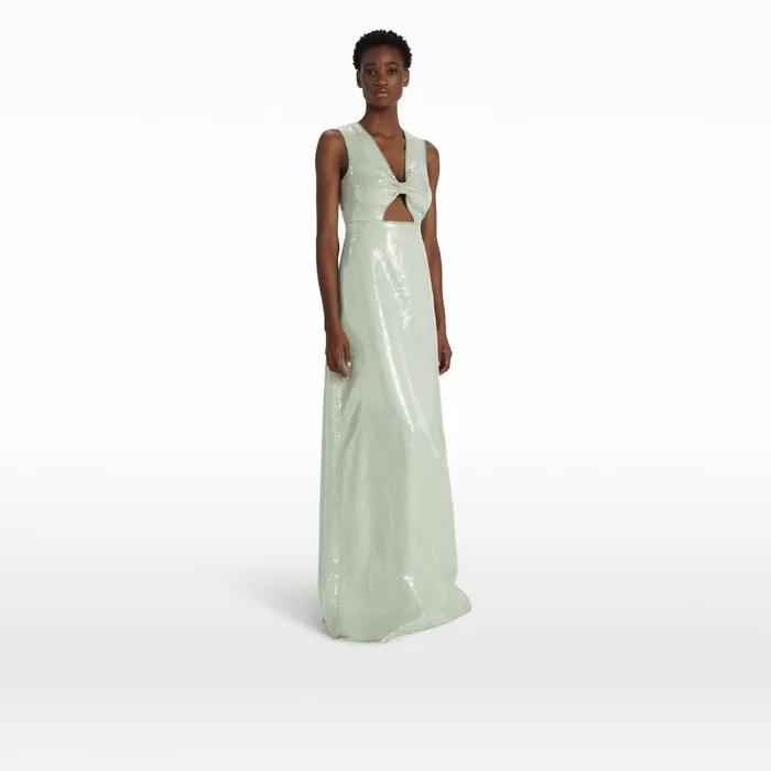 Safiyaa Yanis Sea Glass Long Dress Women Dresses