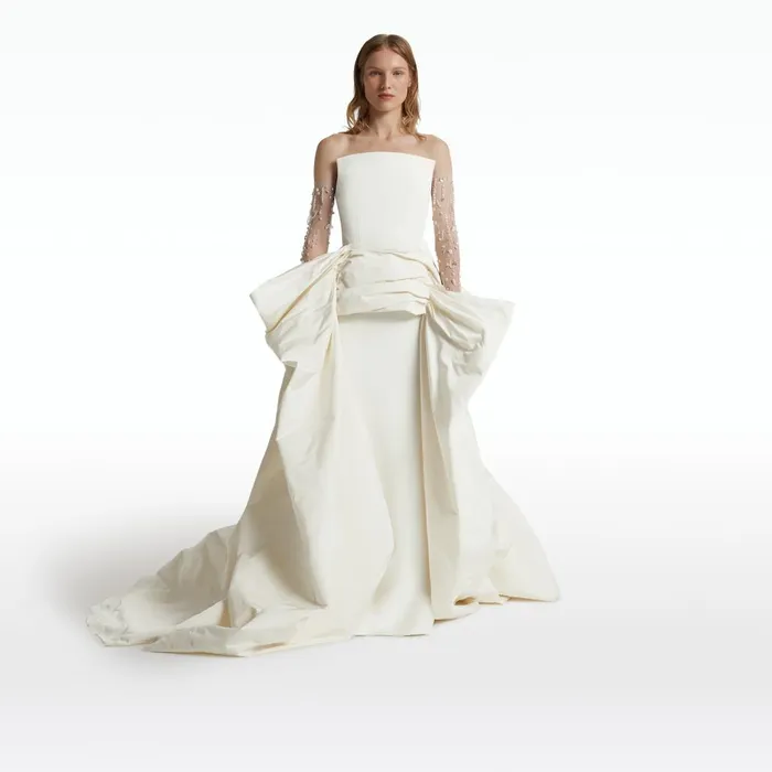 Safiyaa Zuhal Ivory Long Dress Women Dresses