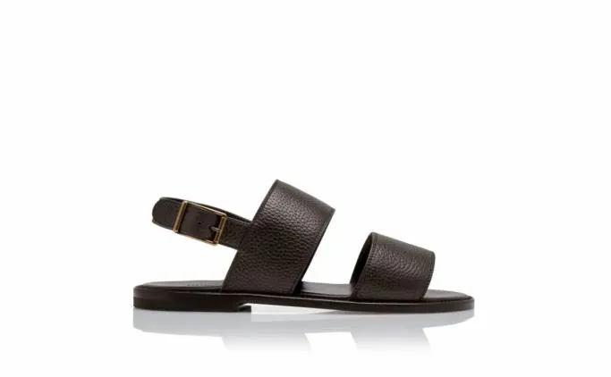 Sandals Men Manolo Blahnik BULGOBISDark Brown Calf Leather Flat Sandals Sandals Men Manolo Blahnik BULGOBISDark Brown Calf Leather Flat Sandals