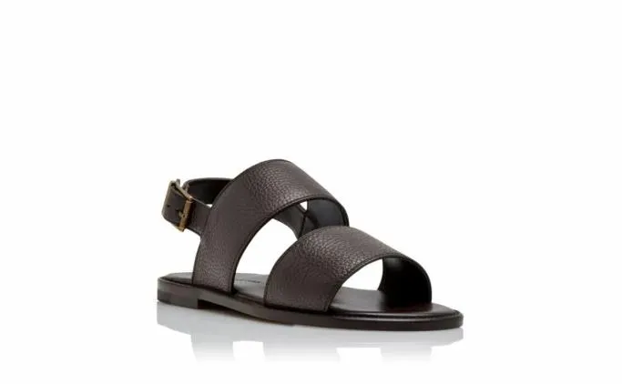 Sandals Men Manolo Blahnik BULGOBISDark Brown Calf Leather Flat Sandals Sandals Men Manolo Blahnik BULGOBISDark Brown Calf Leather Flat Sandals