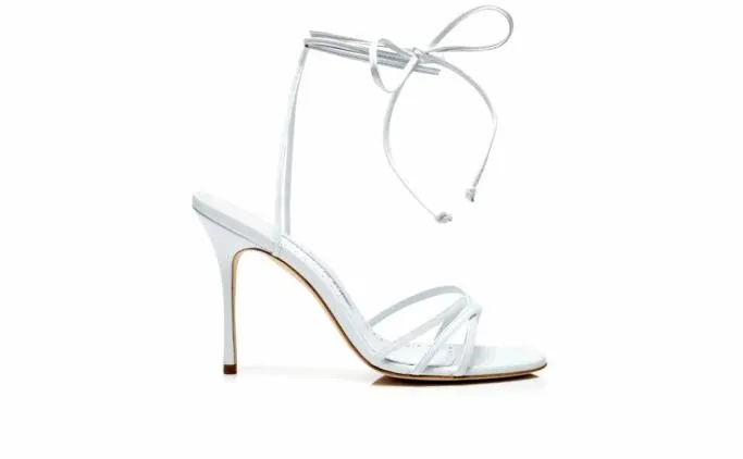 Sandals Women Manolo Blahnik LEVAWhite Nappa Leather Sandals Sandals Women Manolo Blahnik LEVAWhite Nappa Leather Sandals