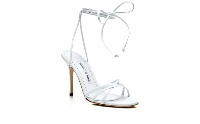 Sandals Women Manolo Blahnik LEVAWhite Nappa Leather Sandals Sandals Women Manolo Blahnik LEVAWhite Nappa Leather Sandals
