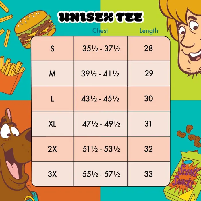 ScoobyDoo Snacks Color Block Tee Unisex Loungefly Apparel