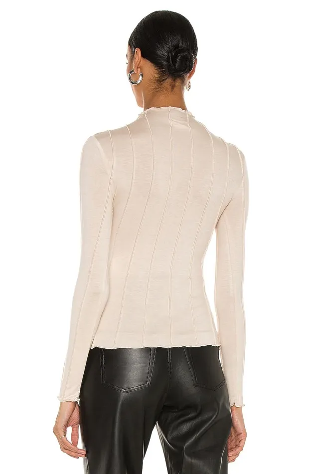 Seamed Long Sleeve Top Beige Women Lovers and Friends Tops