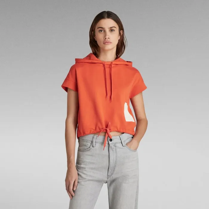 Shirts and Blouses Women GStar RAW Boxed Graphic Hoodie Paprika