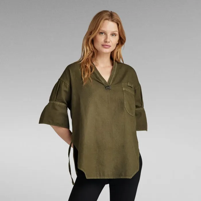 Shirts and Blouses Women GStar RAW Woven Tunic Shadow Olive