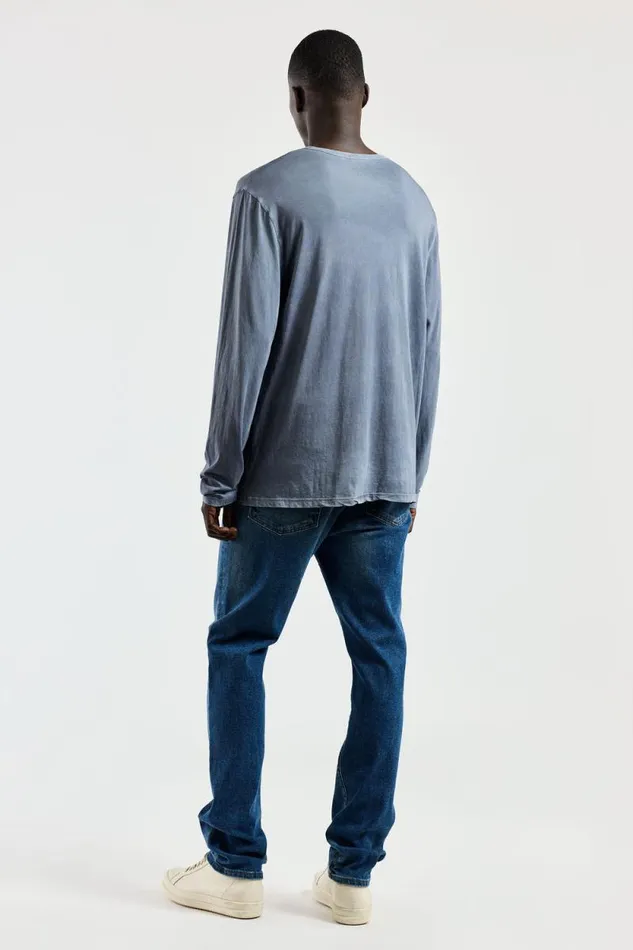 Shirts Men COTTON CITIZEN Classic Crew Long Sleeve Shirt Vintage Natural Blue Shirts Men COTTON CITIZEN Classic Crew Long Sleeve Shirt Vintage Natural Blue