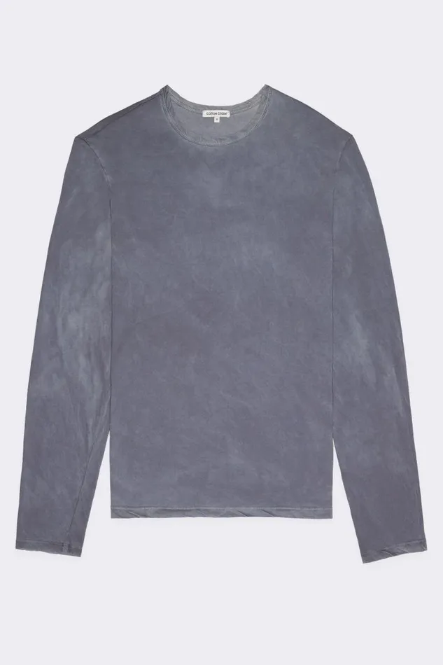 Shirts Men COTTON CITIZEN Classic Crew Long Sleeve Shirt Vintage Natural Blue Shirts Men COTTON CITIZEN Classic Crew Long Sleeve Shirt Vintage Natural Blue