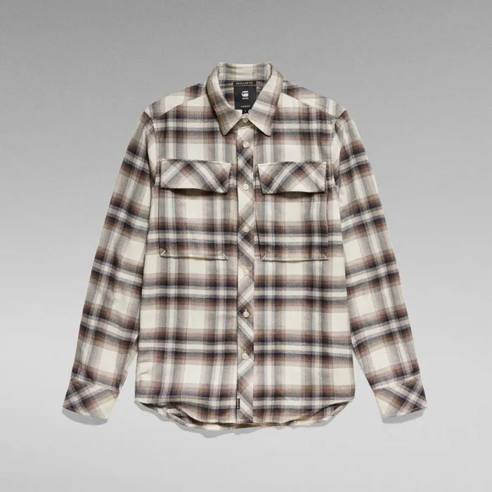 Shirts Men GStar RAW Navy Seal Regular Shirt Whitebait Dale Check