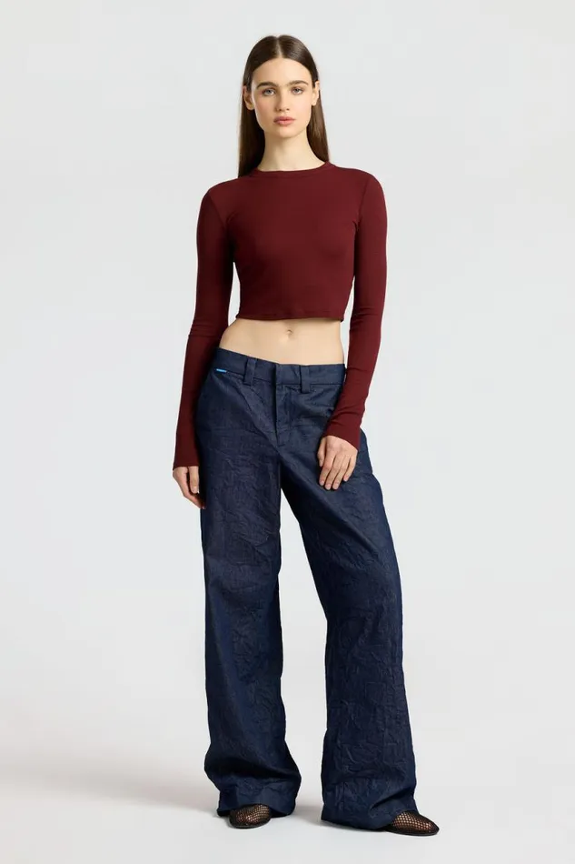 Shirts Women COTTON CITIZEN Verona Crop Shirt Red Wine Shirts Women COTTON CITIZEN Verona Crop Shirt Red Wine