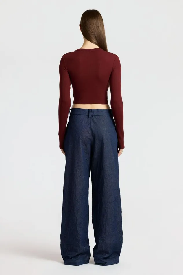 Shirts Women COTTON CITIZEN Verona Crop Shirt Red Wine Shirts Women COTTON CITIZEN Verona Crop Shirt Red Wine