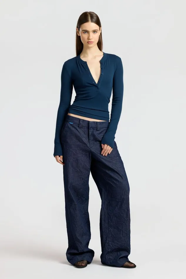 Shirts Women COTTON CITIZEN Verona Henley Harbor Shirts Women COTTON CITIZEN Verona Henley Harbor