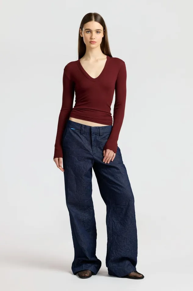 Shirts Women COTTON CITIZEN Verona UNeck Shirt Red Wine Shirts Women COTTON CITIZEN Verona UNeck Shirt Red Wine