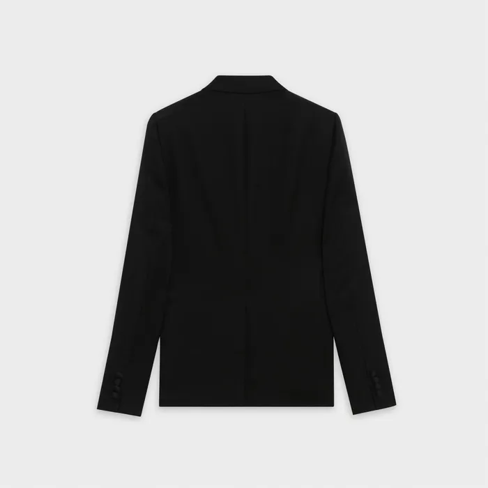 Short Jacket In Grain De Poudre Ultra Black Men CELINE JACKETS and TROUSERS