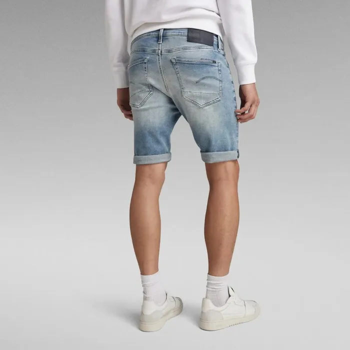 Shorts Men GStar RAW 3301 Slim Denim Shorts Light Indigo Aged