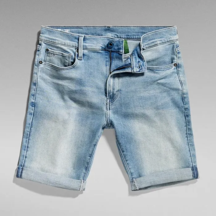 Shorts Men GStar RAW 3301 Slim Denim Shorts Light Indigo Aged