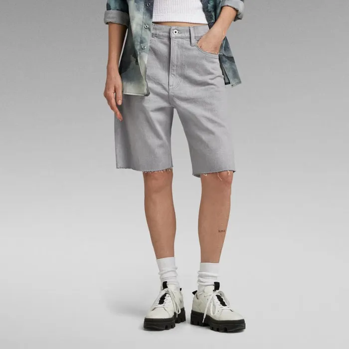 Shorts Women GStar RAW Type 89 Bermuda Shorts Sun Faded Skyrocket