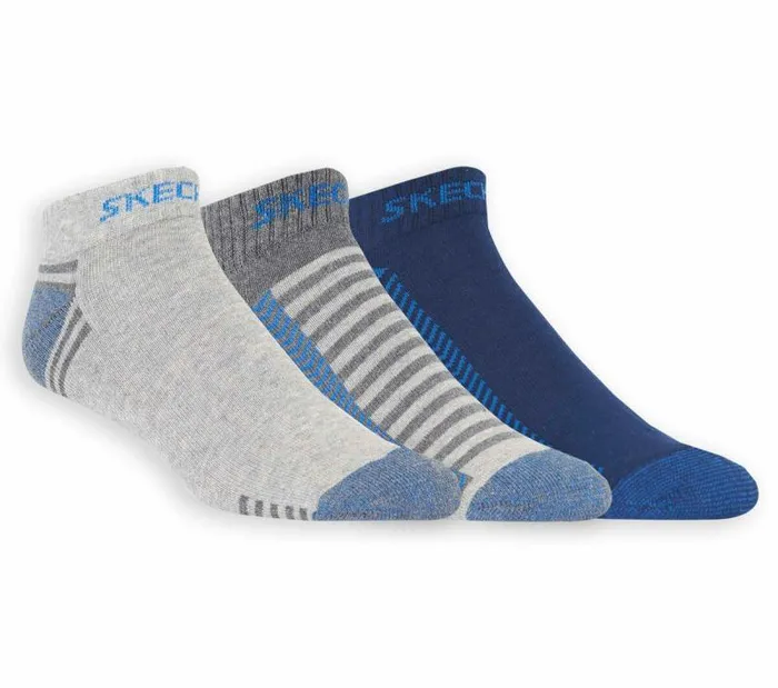 Skechers 3 Pack Low Cut Terry Trainer Work Socks Green Blue WomenMen Socks