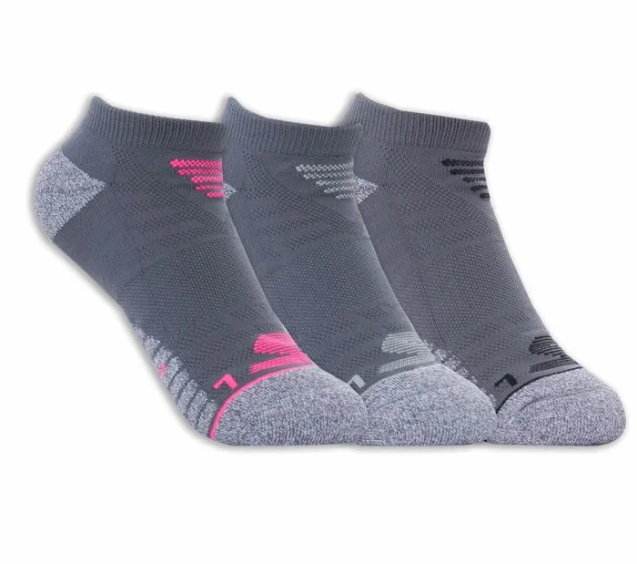 Skechers 3 Pack No Show Microfiber Socks Gray WomenMen Socks