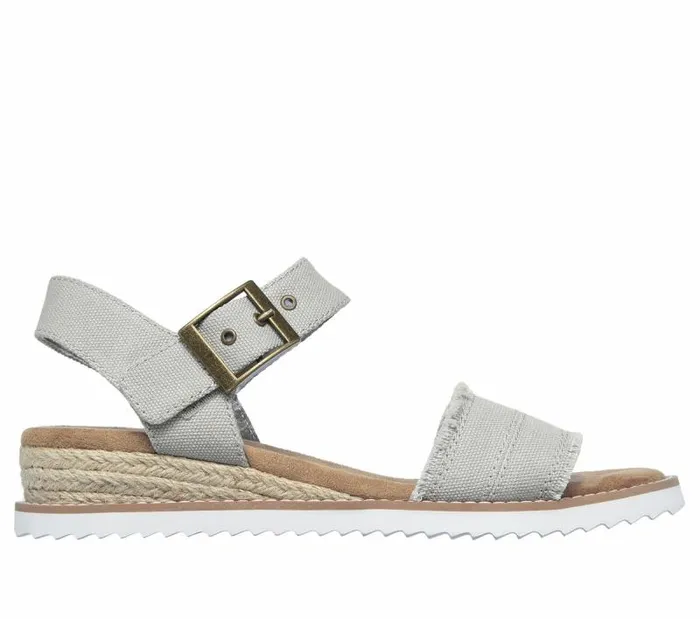 Skechers BOBS Desert Kiss 8211 Adobe Princess Taupe Women Canvas Shoes