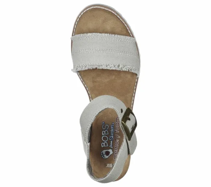 Skechers BOBS Desert Kiss 8211 Adobe Princess Taupe Women Canvas Shoes