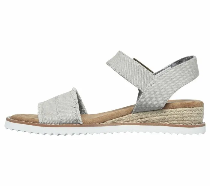 Skechers BOBS Desert Kiss 8211 Adobe Princess Taupe Women Canvas Shoes