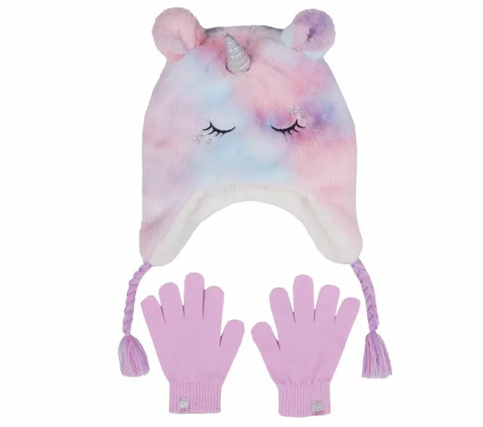 Skechers Cold Weather Plush TieDye Unicorn Hat Set Multi WomenMenKids Cold Weather Gear Skechers Cold Weather Plush TieDye Unicorn Hat Set Multi WomenMenKids Cold Weather Gear
