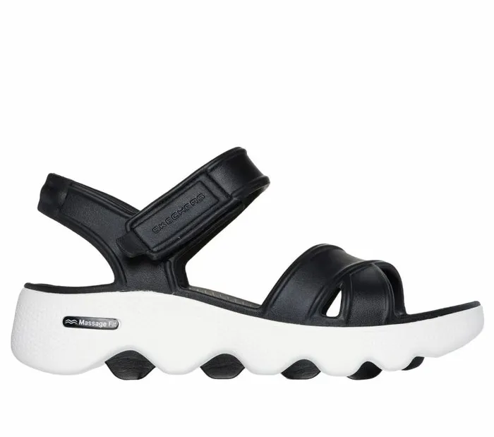 Skechers Foamies Massage Fit Sandal 8211 Heartfelt Black White Women Sandals