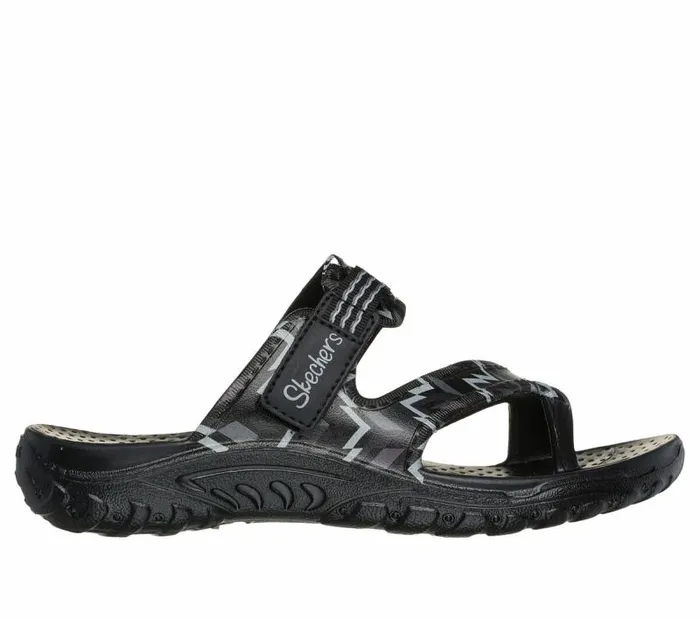 Skechers Foamies Reggae 8211 Whimsical Black Gray Women Sandals