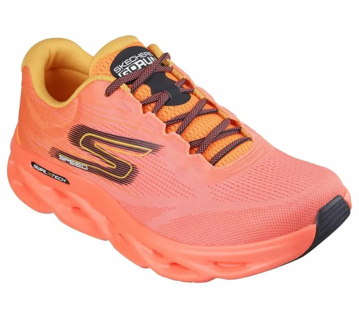 Skechers GO RUN Swirl Tech Speed 8211 Rapid Motion Coral Men Athletic Sneakers