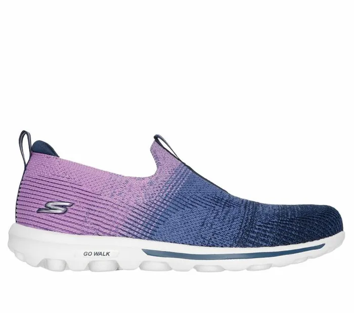 Skechers GO WALK Travel 8211 Ibiza Navy Lavender Women Casual Sneakers
